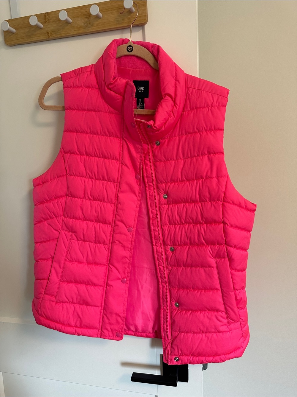 GAP Hot Pink Quilted Puffer Vest